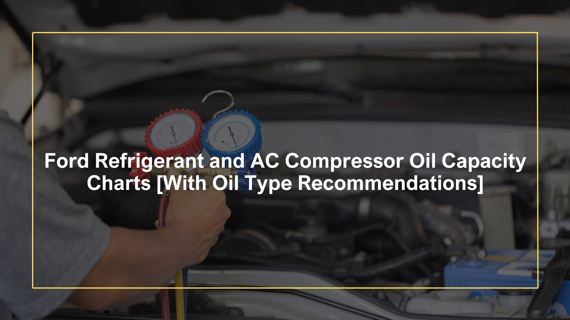 Ford Refrigerant Capacity Charts For All Models