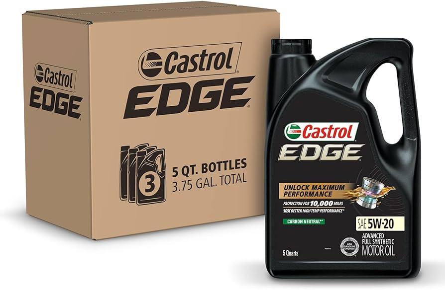 Amazon.com: Castrol Edge 5W-20 Advanced Full Synthetic Motor Oil, 5 Quarts, Pack of 3 : Automotive
