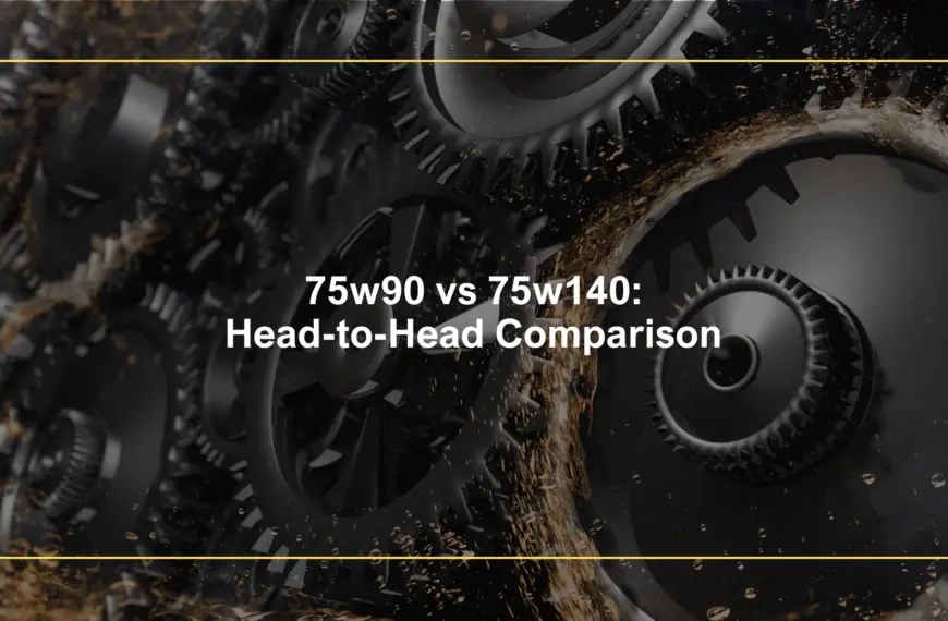 75w90 vs 75w140: Head-to-Head Comparison