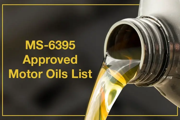 List of Motor Oils with Chrysler Ms-6395 Certification