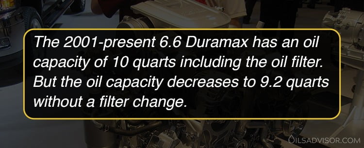 6.6 duramax oil capacity