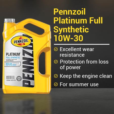 Pennzoil platinum full synthetic 10w-30 motor oil 
