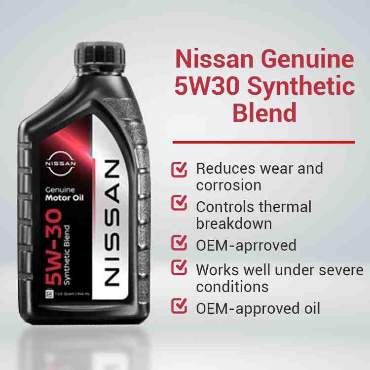 Genuine Nissan 5w30 motor oil synthetic blend