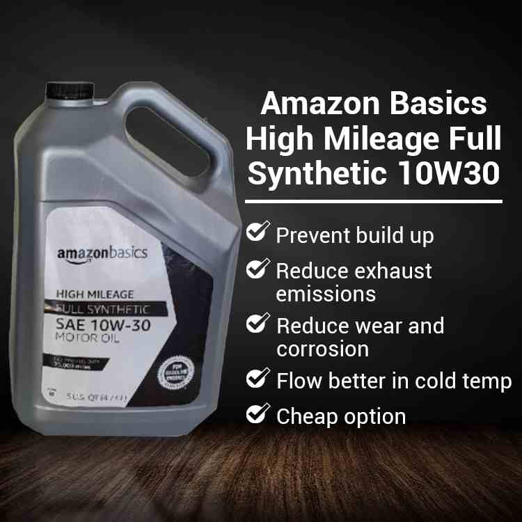  Amazon Basics High Mileage 10w30 Motor Oil 