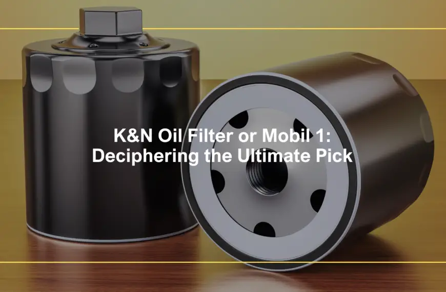 K&N Oil Filter or Mobil 1: Deciphering the Ultimate Pick