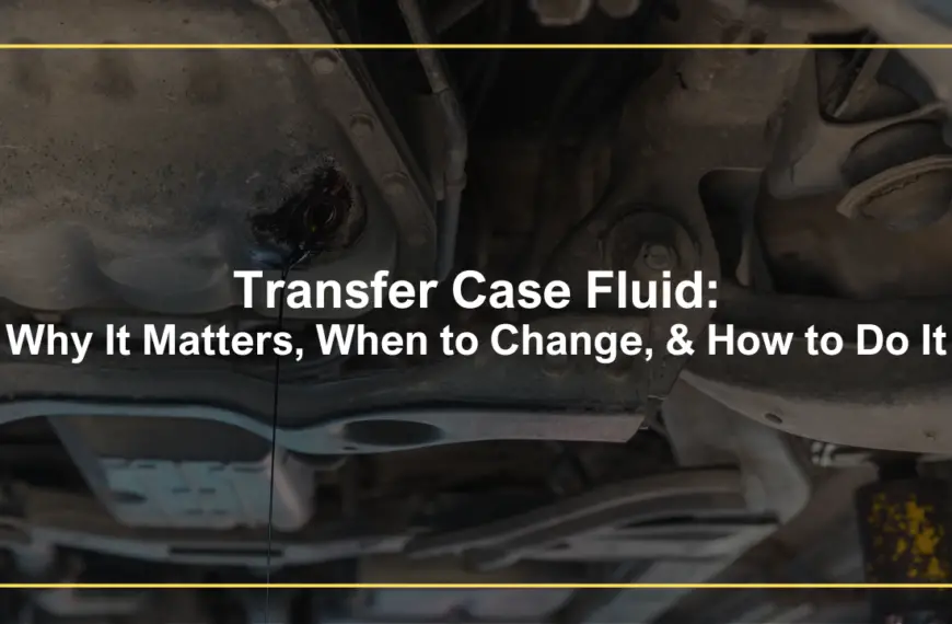 Transfer Case Fluid: Why It Matters, When to Change, & How to Do It