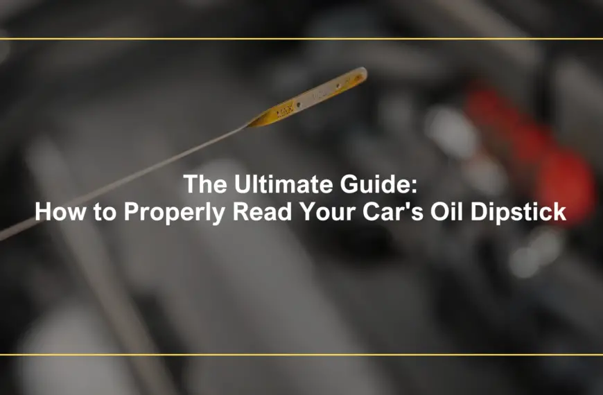The Ultimate Guide: How to Properly Read Your Car’s Oil Dipstick