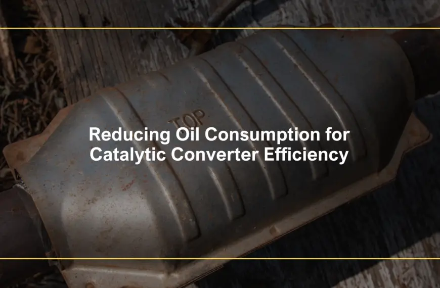 Reducing Oil Consumption for Catalytic Converter Efficiency
